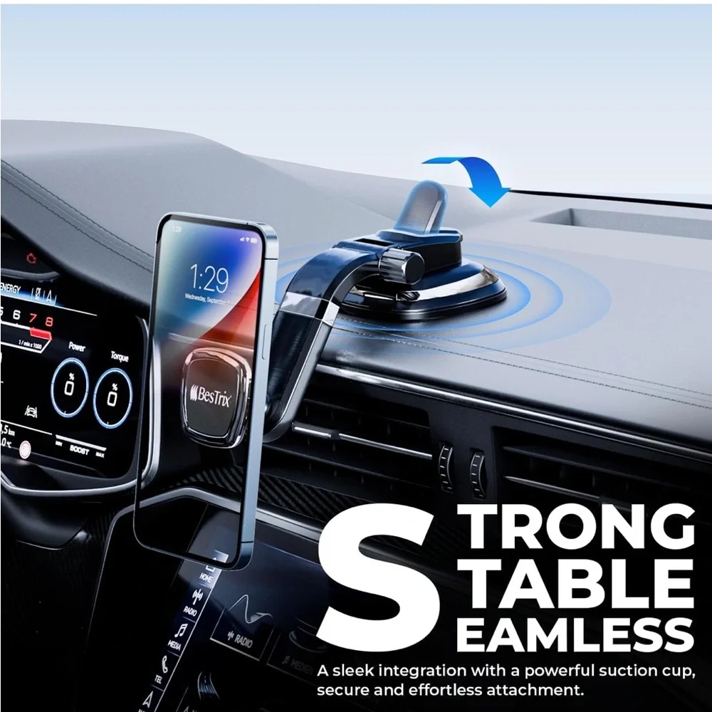 BESTRIX Phone Holder for Car,Magnetic Car Phone Mount|Dashboard Car Phone Holder